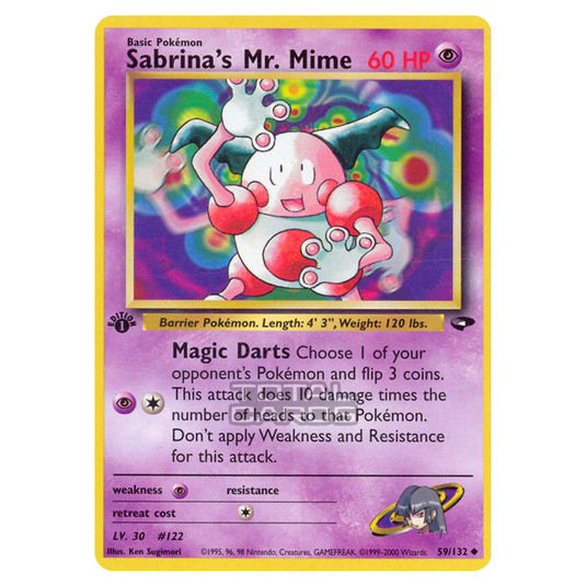 Pokemon - Gym - Gym Challenge - Sabrina's Mr. Mime - 59/132
