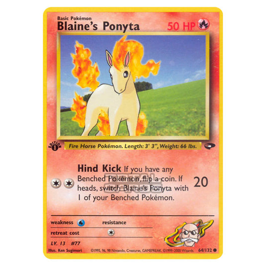 Pokemon - Gym - Gym Challenge - Blaine's Ponyta - 64/132