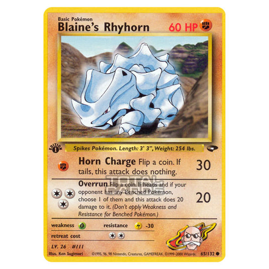 Pokemon - Gym - Gym Challenge - Blaine's Rhyhorn - 65/132