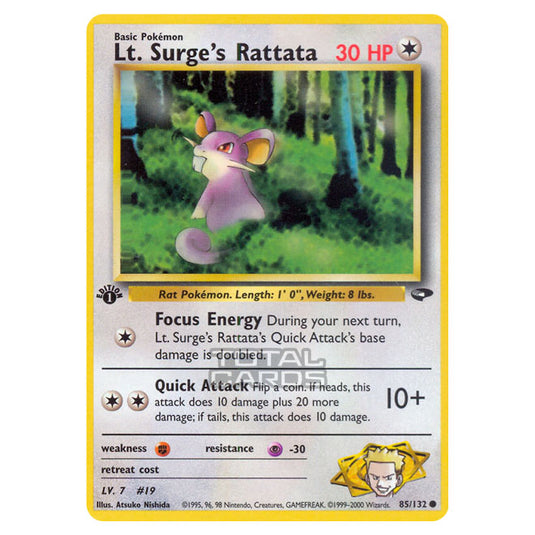 Pokemon - Gym - Gym Challenge - Lt. Surge's Rattata - 85/132