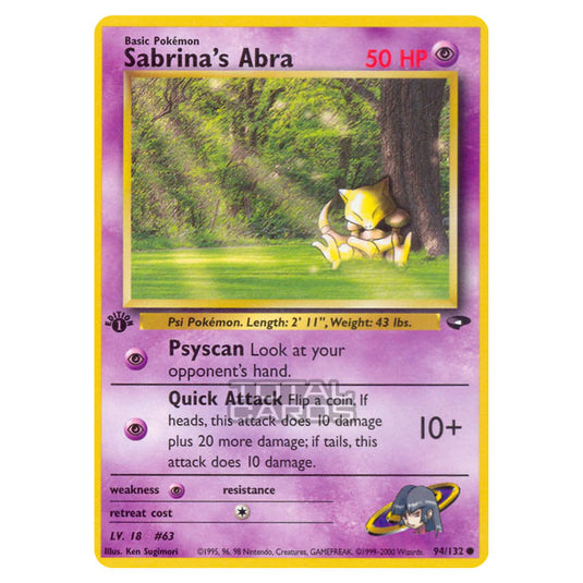 Pokemon - Gym - Gym Challenge - Sabrina's Abra - 94/132