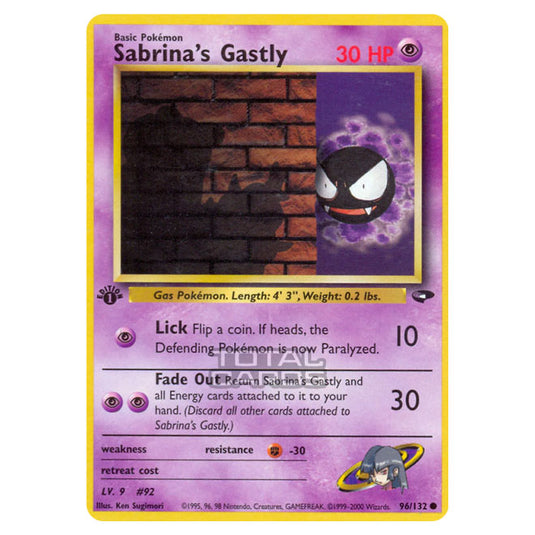 Pokemon - Gym - Gym Challenge - Sabrina's Gastly - 96/132