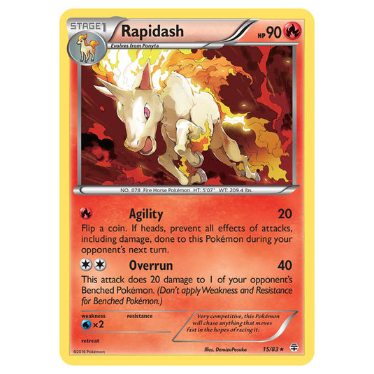 Pokemon - XY - Generations - Rapidash - 15/115