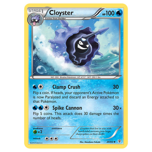 Pokemon - XY - Generations - Cloyster - 20/115