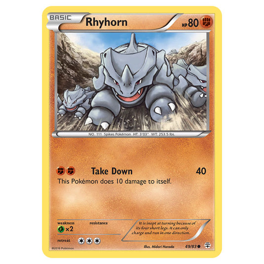 Pokemon - XY - Generations - Rhyhorn - 49/115