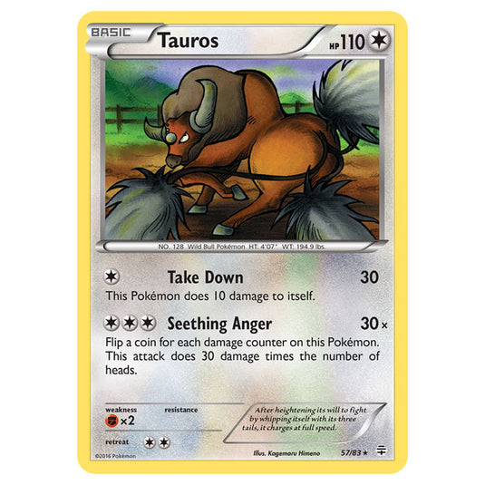 Pokemon - XY - Generations - Tauros - 57/115