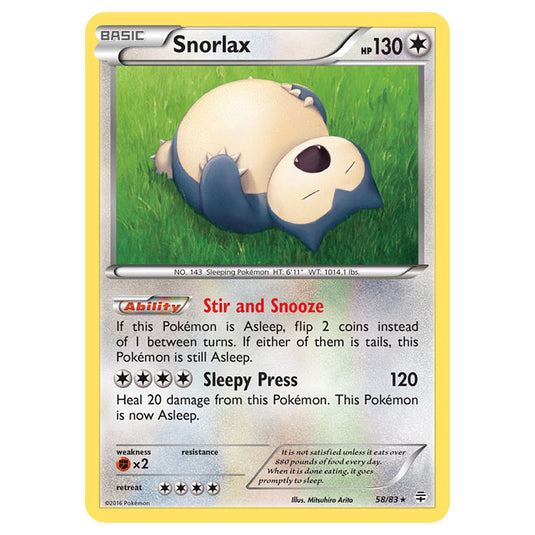 Pokemon - XY - Generations - Snorlax - 58/115