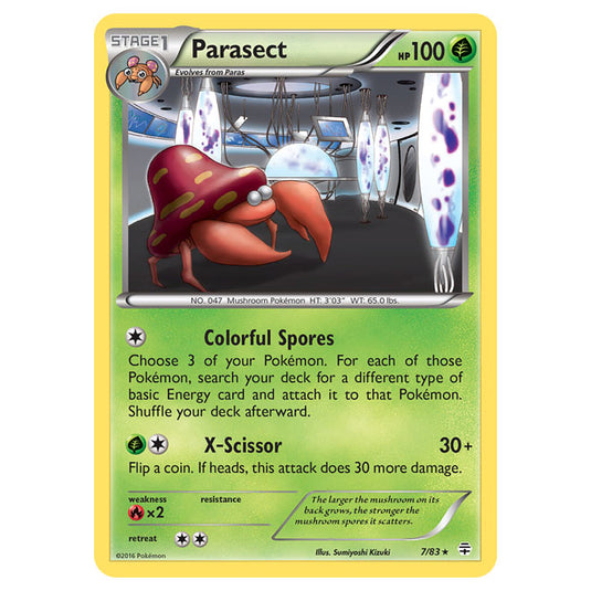 Pokemon - XY - Generations - Parasect - 7/115 Pokemon - XY - Generations - Parasect - 7/115