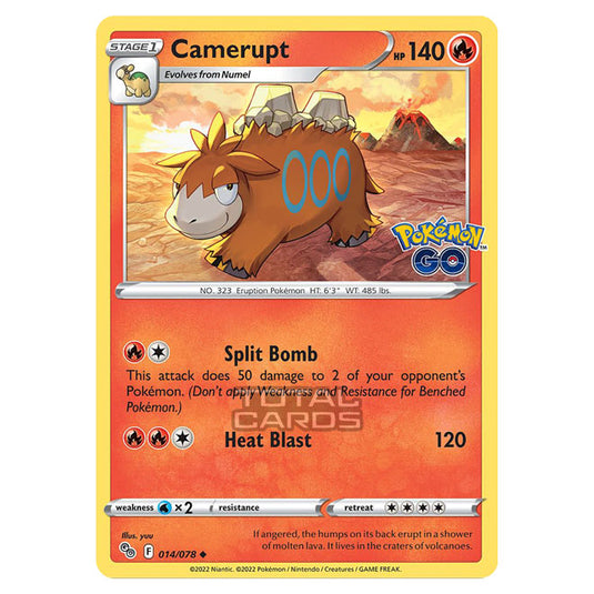 Pokemon - Sword & Shield - Pokemon Go - Camerupt - 014/78