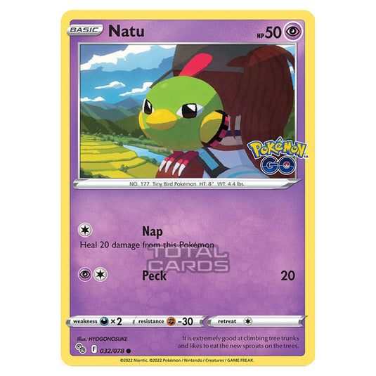 Pokemon - Sword & Shield - Pokemon Go - Natu - 032/78