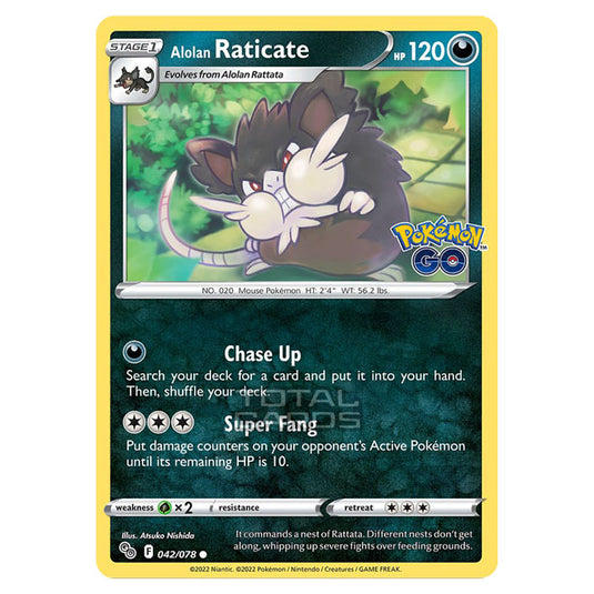 Pokemon - Sword & Shield - Pokemon Go - Alolan Raticate - 042/78