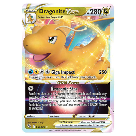 pokemon go dragonite card VSTAR - Pokmon Pokmon 050/078 your opponent takes 2 Prize cards. 2022 Pokmon Japanese Pokemon GO