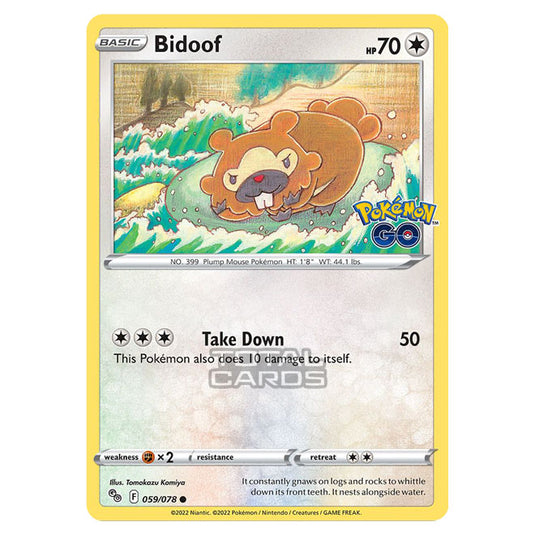 Pokemon - Sword & Shield - Pokemon Go - Bidoof - 059/78