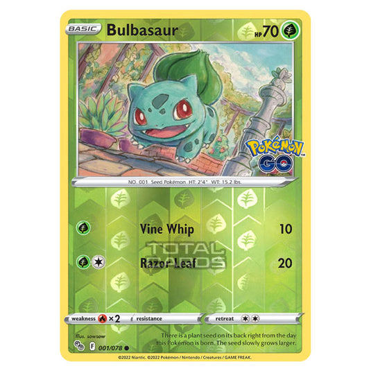 Pokemon - Sword & Shield - Pokemon Go - Bulbasaur - 001/78 - (Reverse Holo)