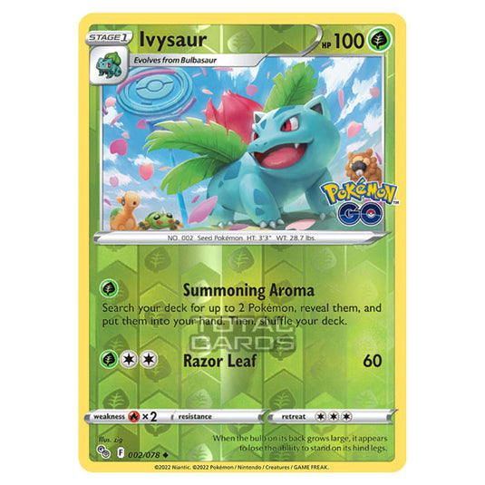 Pokemon - Sword & Shield - Pokemon Go - Ivysaur - 002/78 - (Reverse Holo)