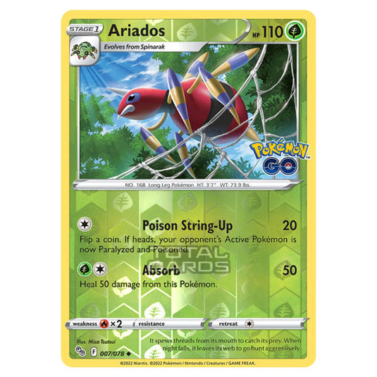 Pokemon - Sword & Shield - Pokemon Go - Ariados - 007/78 - (Reverse Holo)