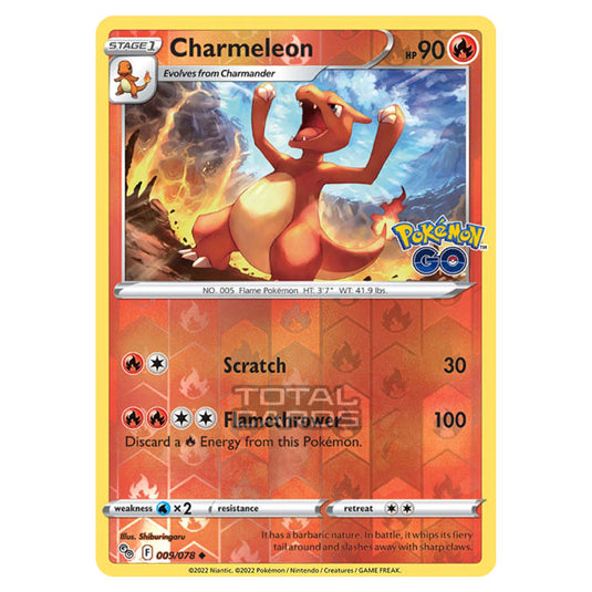 Pokemon - Sword & Shield - Pokemon Go - Charmeleon - 009/78 - (Reverse Holo)