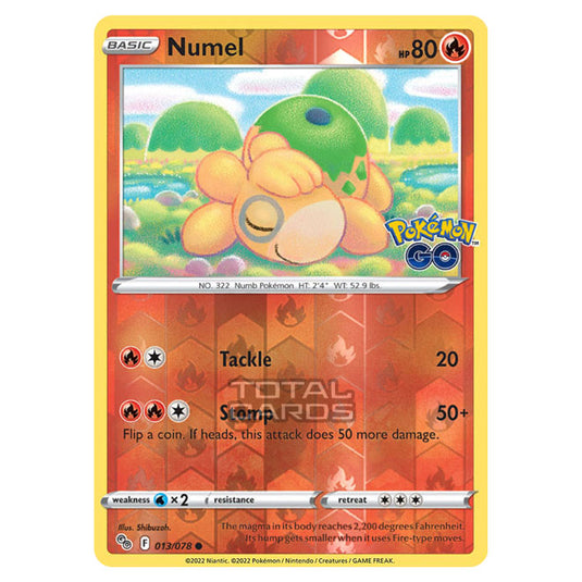 Pokemon - Sword & Shield - Pokemon Go - Numel - 013/78 - (Reverse Holo)