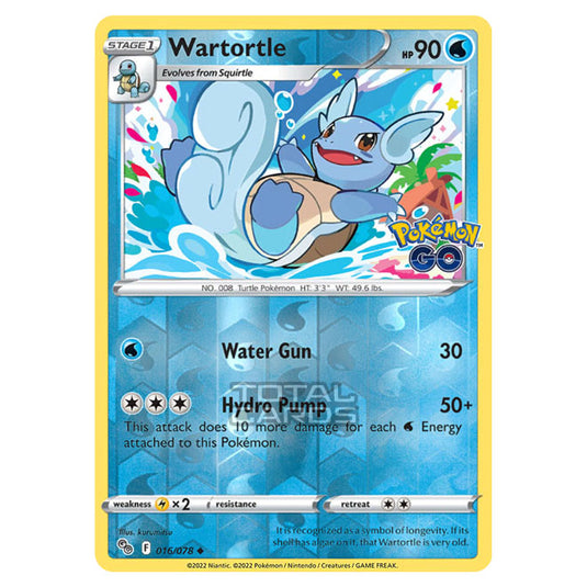 Pokemon - Sword & Shield - Pokemon Go - Wartortle - 016/78 - (Reverse Holo)