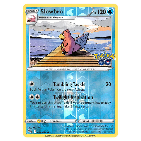 Pokemon - Sword & Shield - Pokemon Go - Slowbro - 020/78 - (Reverse Holo)