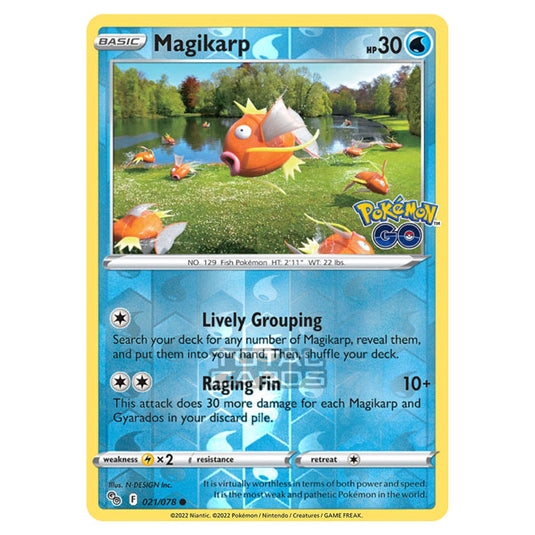 Pokemon - Sword & Shield - Pokemon Go - Magikarp - 021/78 - (Reverse Holo)