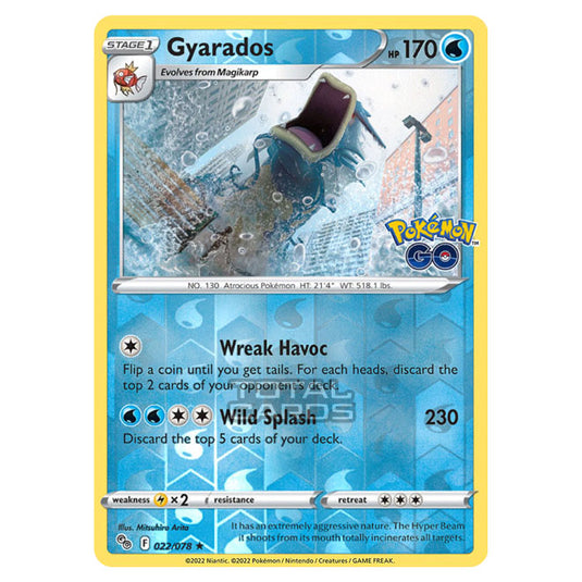 Pokemon - Sword & Shield - Pokemon Go - Gyarados - 022/78 - (Reverse Holo)