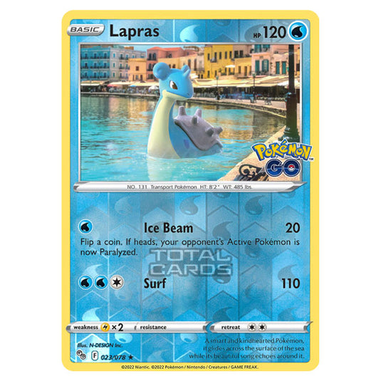 Pokemon - Sword & Shield - Pokemon Go - Lapras - 023/78 - (Reverse Hol Pokemon - Sword & Shield - Pokemon Go - Lapras - 023/78 - (Reverse Hol