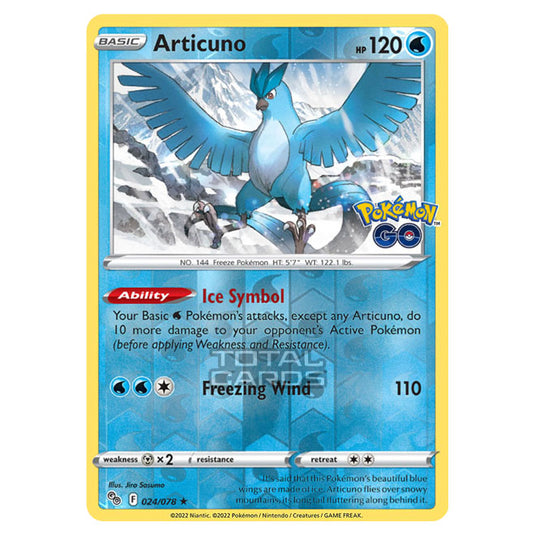 Pokemon - Sword & Shield - Pokemon Go - Articuno - 024/78 - (Reverse Holo)