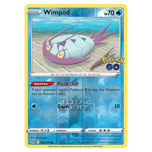 Pokemon - Sword & Shield - Pokemon Go - Wimpod - 025/78 - (Reverse Holo)