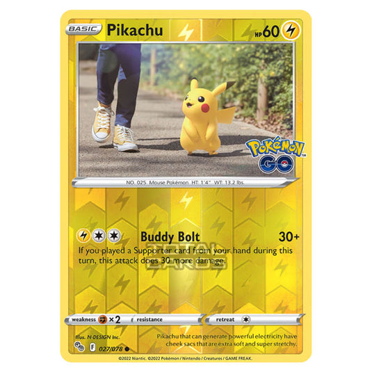 Pokemon - Sword & Shield - Pokemon Go - Pikachu - 027/78 - (Reverse Holo)