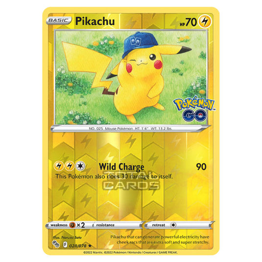 Pokemon - Sword & Shield - Pokemon Go - Pikachu - 028/78 - (Reverse Holo)