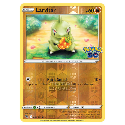 Pokemon - Sword & Shield - Pokemon Go - Larvitar - 037/78 - (Reverse Holo)