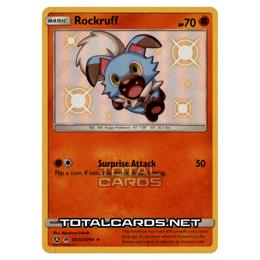 Pokemon - Sun & Moon - Hidden Fates - Rockruff (Shiny) - SV23/SV94