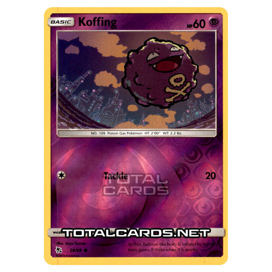 Pokemon - Sun & Moon - Hidden Fates - Koffing - 28/68 - (Reverse Holo)