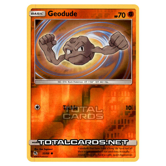 Pokemon - Sun & Moon - Hidden Fates - Geodude - 33/68 - (Reverse Holo)