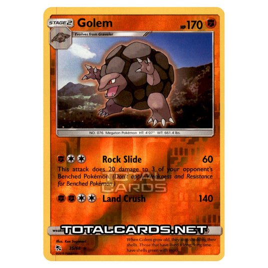 Pokemon - Sun & Moon - Hidden Fates - Golem - 35/68 - (Reverse Holo)