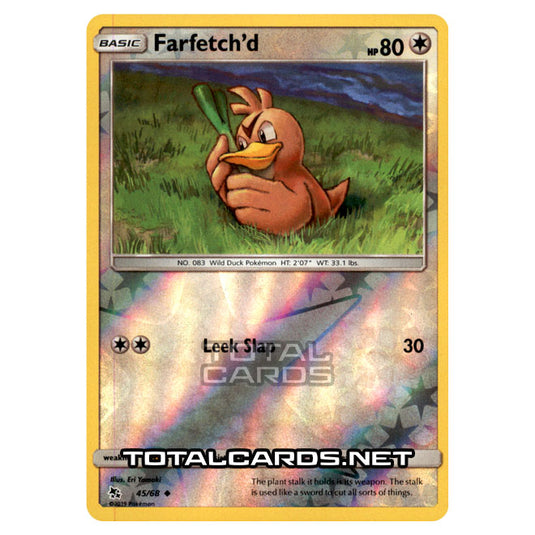 Pokemon - Sun & Moon - Hidden Fates - Farfetch'd - 45/68 - (Reverse Holo)