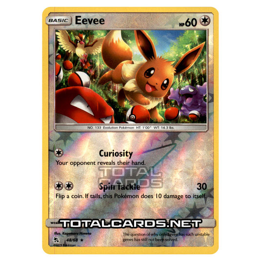 Pokemon - Sun & Moon - Hidden Fates - Eevee - 48/68 - (Reverse Holo)