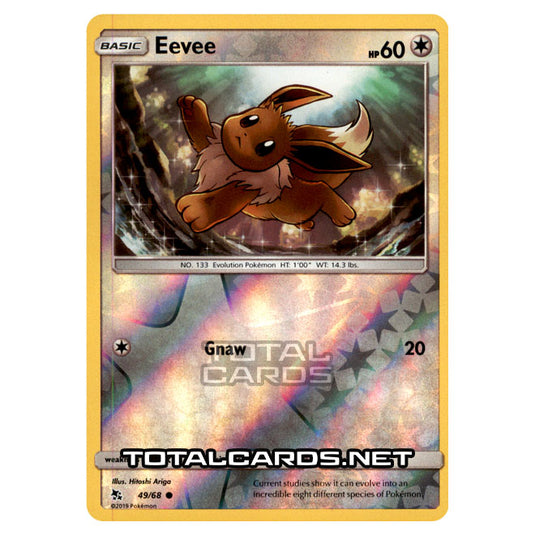 Pokemon - Sun & Moon - Hidden Fates - Eevee - 49/68 - (Reverse Holo)