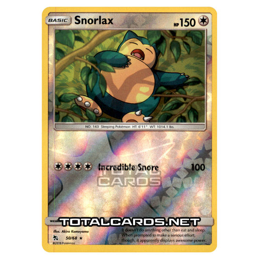 Pokemon - Sun & Moon - Hidden Fates - Snorlax - 50/68 - (Reverse Holo)