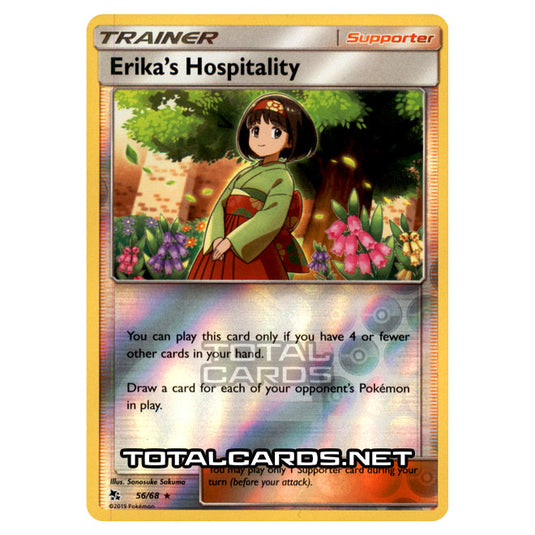 Pokemon - Sun & Moon - Hidden Fates - Erika's Hospitality - 56/68 - (Reverse Holo)