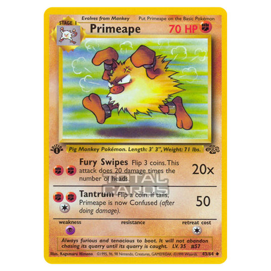 pokemon card primeape Pokemon - Jungle - Primeape