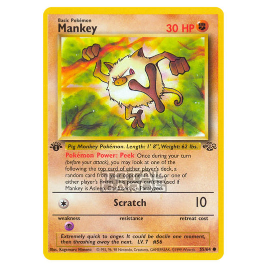 Pokemon - Jungle - Mankey - 55/64