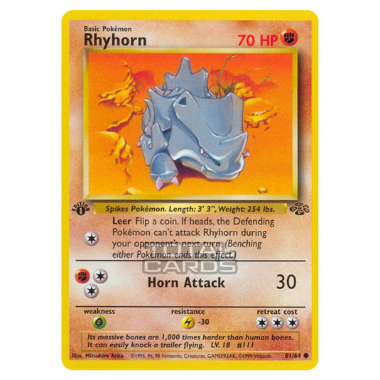 Pokemon - Jungle - Rhyhorn - 61/64