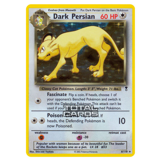 dark persian pokemon card Pokemon - Other - Legendary Collection - Dark Persian