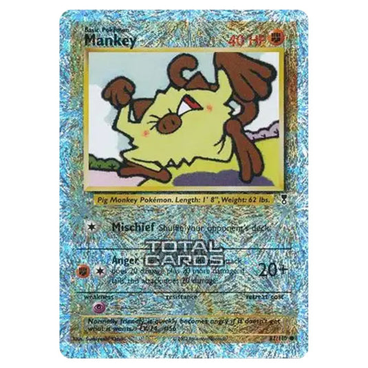 Pokemon - Other - Legendary Collection - Mankey - 81/110 - (Reverse Holo)