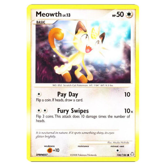 Pokemon - Diamond & Pearl - Legends Awakened - Meowth - 106/146