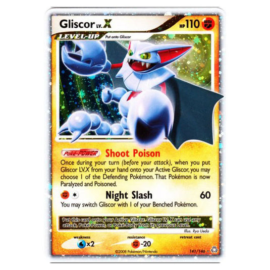 Pokemon - Diamond & Pearl - Legends Awakened - Gliscor LV.X - 141/146 Pokemon - Diamond & Pearl - Legends Awakened - Gliscor LV.X - 141/146