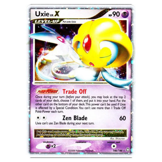 Pokemon - Diamond & Pearl - Legends Awakened - Uxie LV.X - 146/146 Pokemon - Diamond & Pearl - Legends Awakened - Uxie LV.X - 146/146