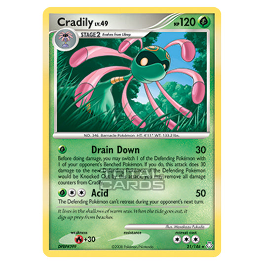 Pokemon - Diamond & Pearl - Legends Awakened - Cradily - 021/146 Pokemon - Diamond & Pearl - Legends Awakened - Cradily - 021/146
